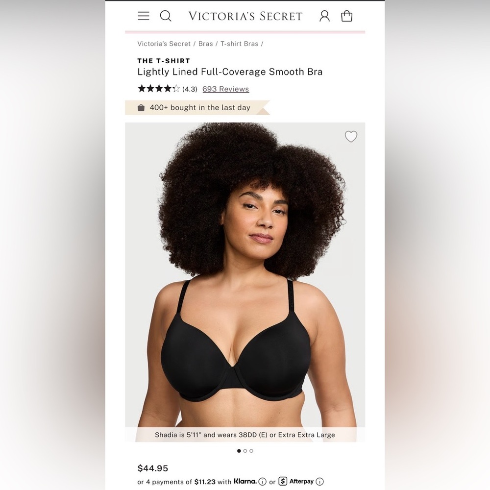 Victoria's Secret Lightly Lined Full Coverage T-Shirt Bra